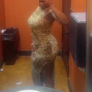 Leopard Print One-Shoulder Dress